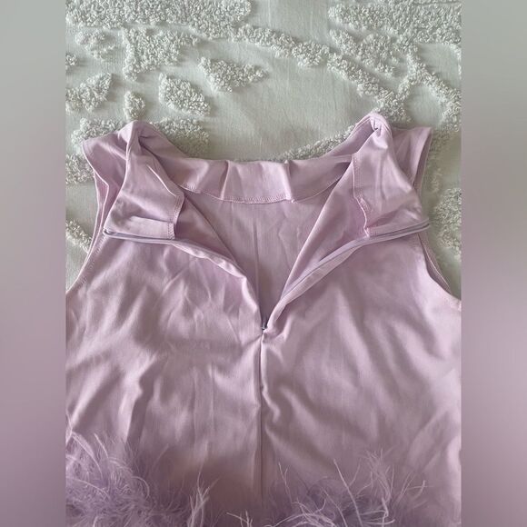 Pastel Purple Cropped Flurry Bottom Tank Top - Picture 3 of 3